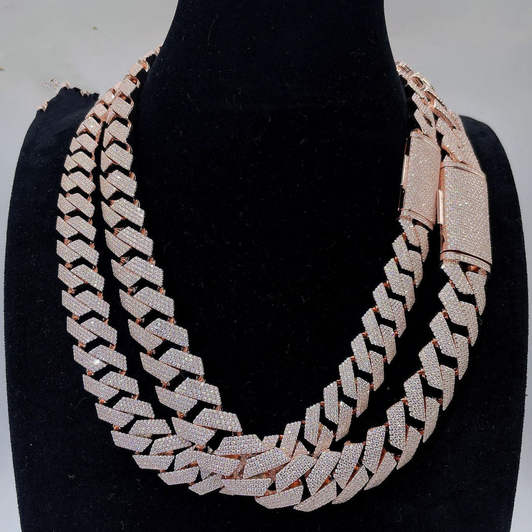 S925 Silver Moissanite Cuban Link Chain - Design My Universe