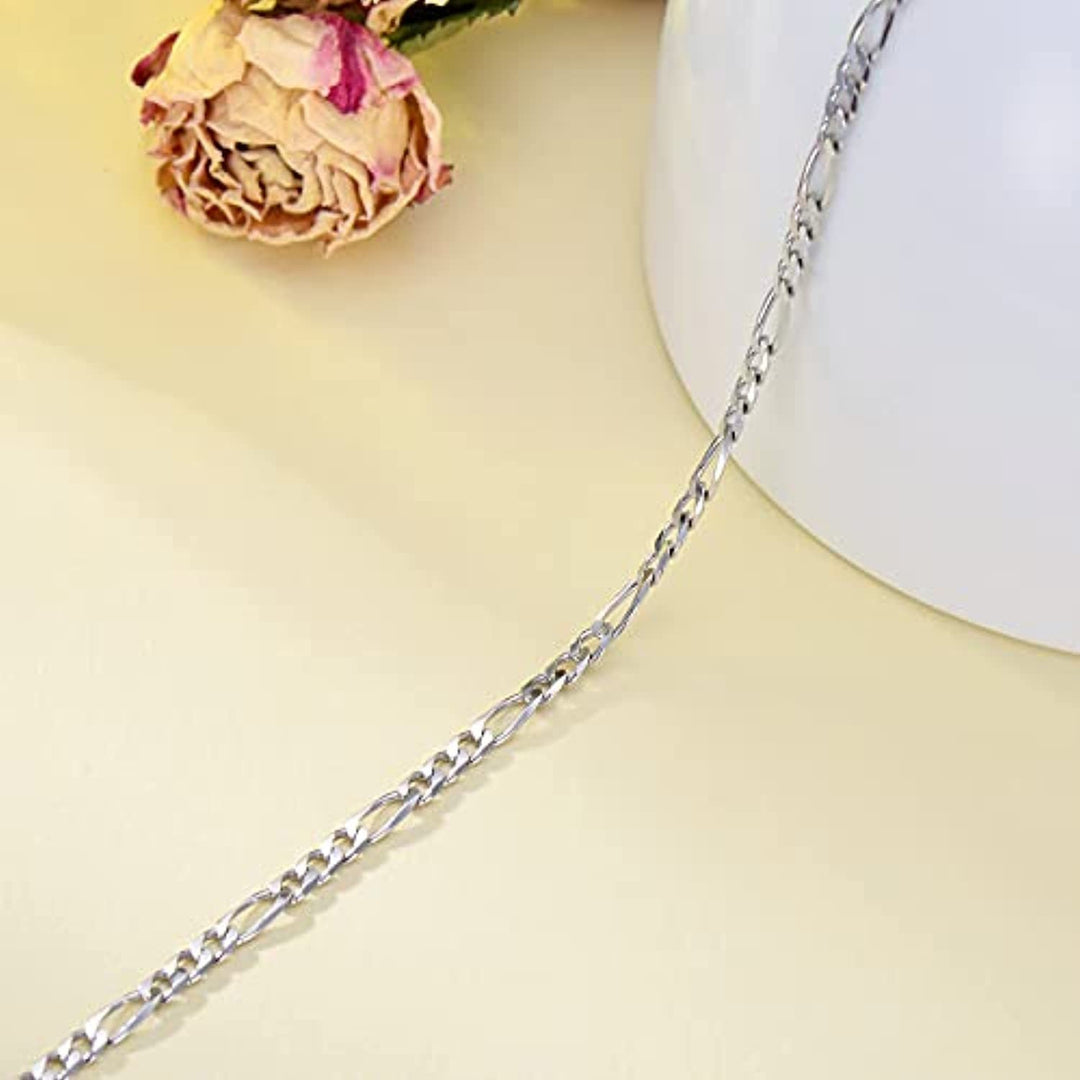 Sterling 925 Silver Figaro Link Chain - Design My Universe