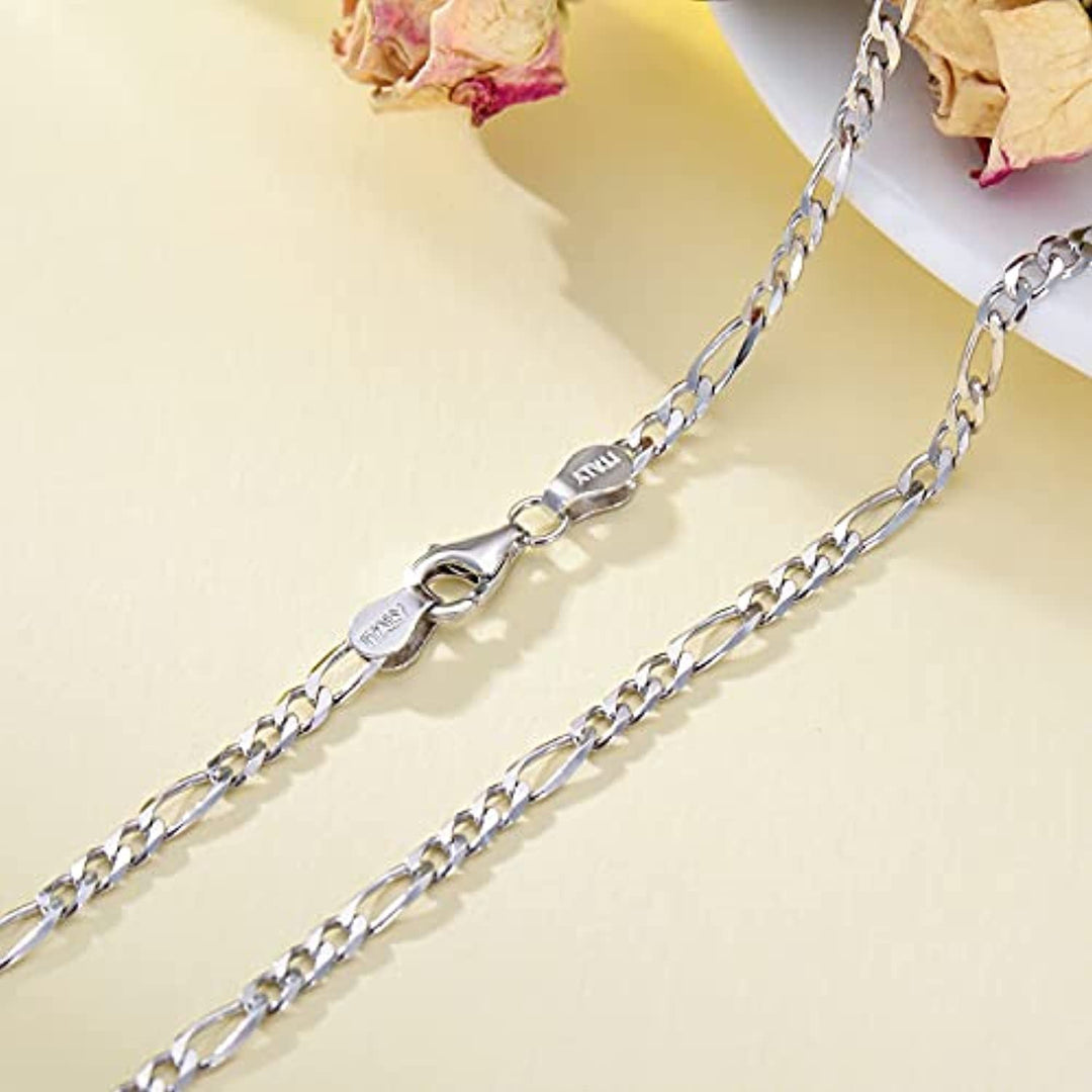 Sterling 925 Silver Figaro Link Chain - Design My Universe