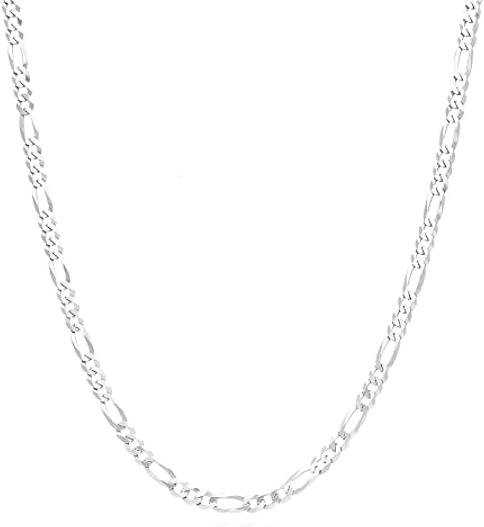 Sterling 925 Silver Figaro Link Chain - Design My Universe